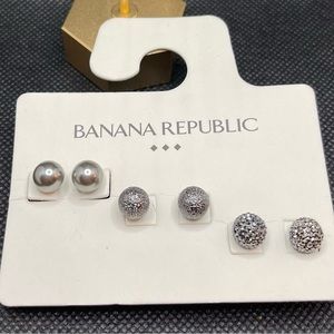 Banana Republic set of 3 stud earrings